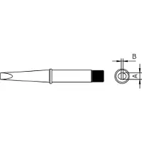 Weller 4CT6D7-1 Soldeerpunt Beitelvorm, recht Grootte soldeerpunt 5 mm Inhoud: 1 stuk(s)