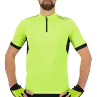 Rogelli Core Heren Fietsshirt - Korte Mouw - Korte Rits - Fluor/Zwart