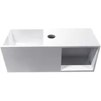 Boss & Wessing Fontein bws jolie 54x20 cm met nis solid surface mat wit