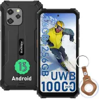 Blackview BV8900 Pro - Robuuste Smartphone - Met UWB Tag - 16GB RAM - 256GB - 10000mAh - Octa Core - 6,5 inch FHD+ 2.4K - 4G Dual SIM - IP68 Waterdicht - Outdoor Mobiele Telefoon - NFC GPS - Zwart