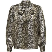 ONLY ONLJANE LIFE L/S BOW TOP PTM Dames Top - Timber Wolf Wildlife