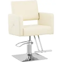 Physa Expondo kappersstoel Carlisle met voetsteun - Zit hoogte: 49 - 63 cm - Maximaal draaggewicht: 150 kg - Kleur: Beige