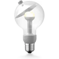 Home Sweet Home Design LED Lichtbron Move Me - Zilver - G80 Cone LED lamp - 8/8/13.7cm - Met verstelbare diffuser via magneet - geschikt voor E27 fitting - 3W 220lm 2700K - warm wit licht