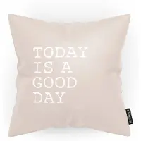 Label2X Kussen today is a good day beige