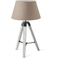 Home Sweet Home tafellamp Dia wit & lampenkap Largo - taupe