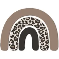 Label2X Wandfiguurtje regenboog leopard