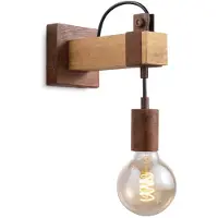 Home Sweet Home wandlamp Denton 1L - hout / roest