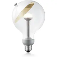 Home Sweet Home Design LED Lichtbron Move Me - Zilver - G120 Cone LED lamp - 12/12/18.6cm - Met verstelbare diffuser via magneet - geschikt voor E27 fitting - Dimbaar - 5W 400lm 2700K - warm wit licht