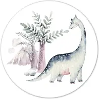 Label2X Muurcirkel kids dino world