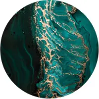 Label2X Muurcirkel art green