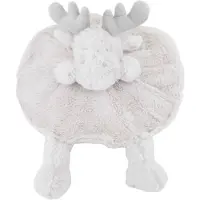 Antonio Knuffeldoekje baby en peuter – Kraamcadeau - Knuffeldoek met eland als dierenvriendje – rond 30x30 cm - Beige - Knuffelzacht