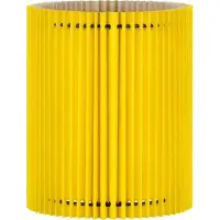 Home Sweet Home Papieren Gevouwen Lampenkap - Cilindrisch - Geel - ø20 x 24 cm - E27 fitting - Voor Tafellampen - Ontworpen voor woonkamer en eetkamer