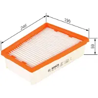 Bosch Luchtfilter S0229 Bosch voor o.a. RENAULT