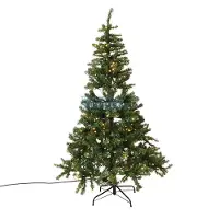 Everlands Kunstkerstboom Monarch Prelit 180 cm Hoog Groen Wit 260 lampjes