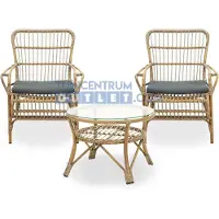 Vita Lester loungeset nature met lage tafel