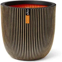 Capi Europe Pot bol Groove NL 35x34 zwart goud
