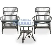Vita Lester loungeset zwart met hoge tafel