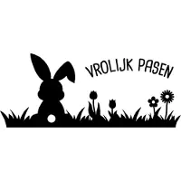 Label2X Raamsticker vrolijk pasen