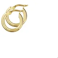 The Jewelry Collection oorringen ronde buis 14K geelgoud 4013180
