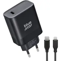 Blue Star netadapter met USB-C aansluiting en Lightning-kabel - 3A, 20W met PD en QC 4.0 laadfunctie