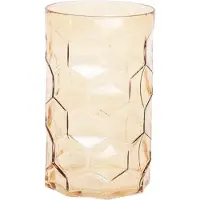 House Vitamin Vase pattern glass amber 15x24,5cm