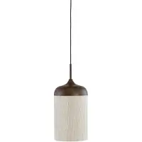 Light & Living Hanglamp Dania donkere hout print Ø 16cm