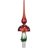 Décoris Piek glas l8b8h31 cm rood/kleur(en) kerst