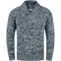 !Solid Trui 'Phil' blauw / bruin / wit