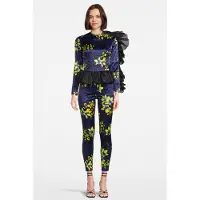 Marcell von Berlin Women‘s Side Volant Overall Blue Lilly Print Maat: 36 | Jumpsuits Outlet | Dames | Blauw