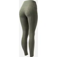 HORZE Gillian Full Seat Compressie Tights, dames, Beetle Khaki Green, 38