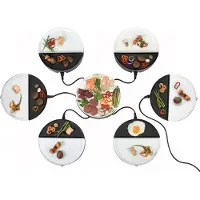 Bourgini Chef's Dinner Party Gourmetstel – 6 Personen – Bakplaat – Volledig Vaatwasserbestendig – PFAS-vrij