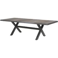 Lesli Living Tafel Castilla 2.0 Negro Buiten Tuin met kruispoot 243x103cm van