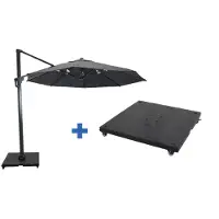 Lesli Living Virgoflex 3,5m antraciet met verrijdbare 90kg voet