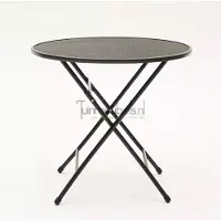 Vita Tuintafel Inklapbaar Antraciet Rond 80 cm Zwart Klaptafel Basic Strekmetaal Sow Shin Europe