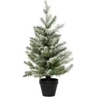 Kaemingk Allison mini boom d60h90 cm groen/wit Everlands