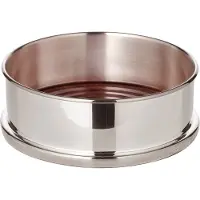 Edzard onderzetter, flessenonderzetter Derby, zwaar verzilverd, met houten voet, diameter 13 cm