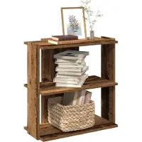 vidaXL Boekenkast 3-laags 60x30x60 cm bewerkt hout oud houtkleur