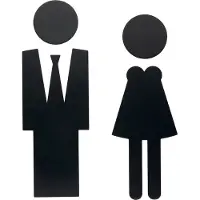 HDD pro Pictogram Man+Vrouw Zwart