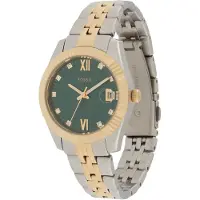 Fossil Analoog horloge 'SCARLETTE' goud / groen / zilver