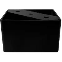 Furniture Legs Europe Stalen meubelpoot zwart vierkant 8 bij 8 cm en hoogte 5 cm