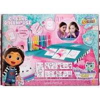 Canenco Gabby's Dollhouse - Spray Pen Set Desktop Box (GD23368) - Kleurstiften voor Kinderen - Tekenset met Gekleurde Blaas Pennen en Tekensjablonen