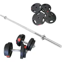 Gorilla Sports Halterset 60 kg Gripper kunststof - 30 mm
