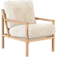 Jonas Ihreborn Seventy Five Wood Fauteuil Eiken / Shapenvacht - Fauteuils Schapenvacht Moonlight - SEFFENLFML