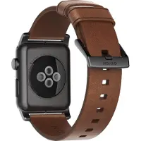 Nomad Apple Watch 42mm Leren Polsband Brown/Black