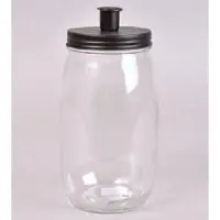 Daan Kromhout Kandelaar - Potkandelaar - Candle Jar - Zwart - Groot - 12 x 20 cm.