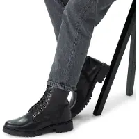 No Stress leren veterboots zwart female | Maat: 38