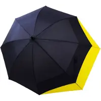 Doppler Paraplu Fiber Long Automatic Move Navy / Yellow Blauw Geel