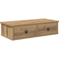 vidaXL Wandschap met lades 60x28x15 cm bewerkt hout artisanaal eiken