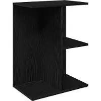 vidaXL Nachtkastje 46,5x29x61 cm bewerkt hout zwart eikenkleurig