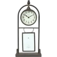 Countryfield Tafelklok Lynton metaal L8B20H44CM wit/zwart